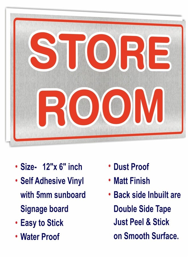 ATTRACTSO - Store Room Vinyl With 5mm Sunboard Signage Board Stickers | Sign board for Door | Signage for Offices (Size- 12x6 Inch) (Pack of 10) - Image 2